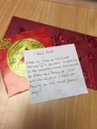 The contents of the red envelopes Jiǔtóu gave to Trellimar and Elora, as tweeted by Kim after LF Episode 4