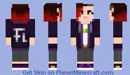 Kim's current Minecraft skin, designed by MysticJhn