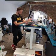 Turps at his new Standup Desk.