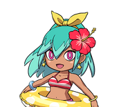 Buste de discussion de Beach-Hime dans Yo-kai Watch : Puni Puni