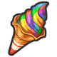 Glace arc-en-ciel