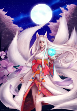 picture White Kitsune Anime Fox kitsune yokai wiki fandom