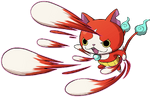 Artwork of Jibanyan doing his Soultimate Move, Paws of Fury