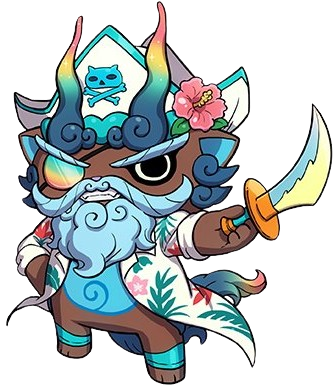 ウサピヨ、オル君 Hulasama Daikaizoku Shurahige | Yo-kai Watch Wiki | Fandom