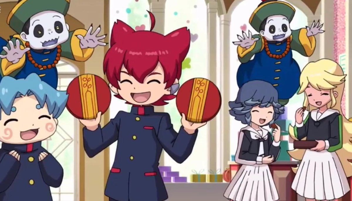 Personagens de Yo-kai Watch trabalhando no McDonald's – Densetsu