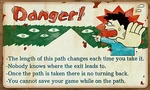The warning sign before entering (English)