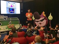 The demonstration of the video game at the Yo-kai Watch panel in New York Comic Con 2015.