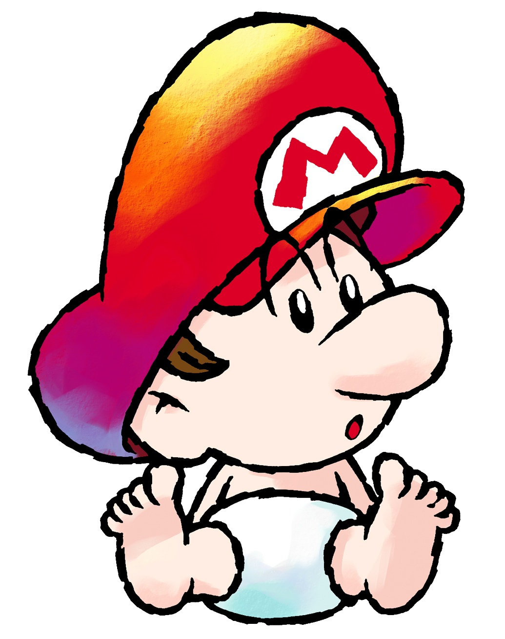 how to draw baby mario