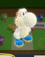 White Yoshi in Yoshi's Woolly World.