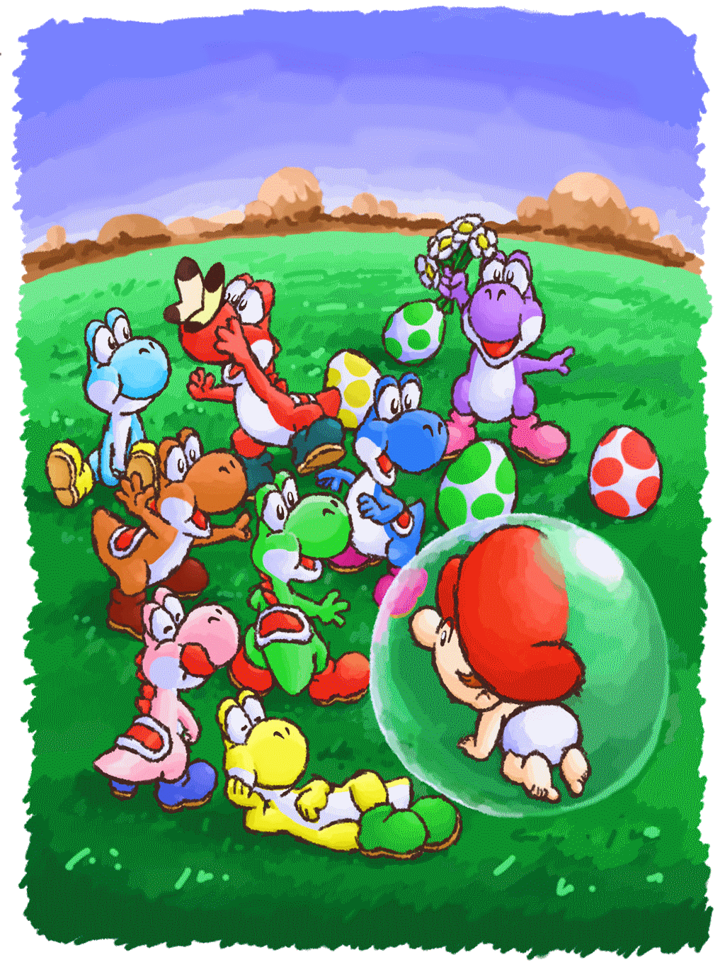 Green and white egg illustration, Mario & Yoshi Super Mario World Super  Mario Bros., yoshi, super Mario Bros, nintendo png