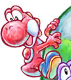 Red Yoshi in Yoshi's New Island.