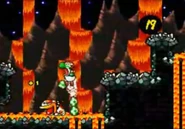 Yoshi's Island SNES screenshot 4.png (1.26 MB) Lava burns Yoshis butt.