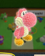 Pink Yoshi in Yoshi's Woolly World.