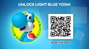 The QR code to unlock Light Blue Yoshi in Mario Tennis Open