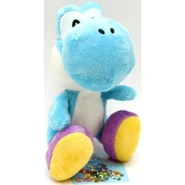 A Light Blue Yoshi plush.