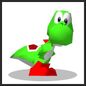 Yoshi as he appears in the original Super Smash Bros.