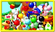 The Yoshi family.jpg (40 KB) Yoshi holding a melon in his hand