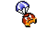 Galoomba2.jpg (9 KB) Galoomba with a parachute in Super Mario World.