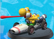 Yellow on The Character selection screen In Mario Kart 8.