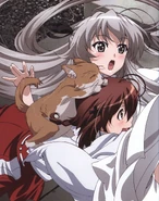 Art featuring Sora, Akira, and Shishou from the Yosuga no Sora Official Character Book.[17]