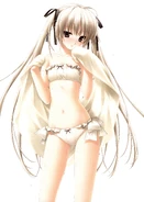 Sora in a swimsuit.