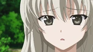 Sora looking worried.
