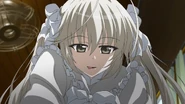 Sora licking her lips.