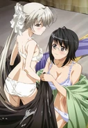 Promotional art of Nao and Sora from the anime.