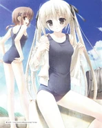 Art of Sora and Akira in swimsuits found in Yosuga no Sora Original Illustrations.