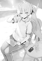 Arisu during the Uninhabited Island exam