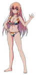 Honami in her personal swimsuit.