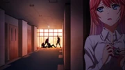 Airi witnessing the fight between  and Class C.