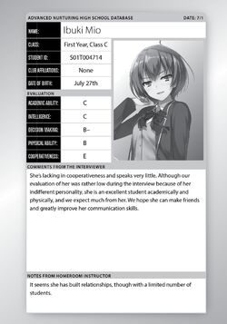 Youkoso Jitsuryoku Shijou no Kyoushitsu Personality Types - Personality List