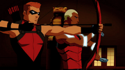 Red Arrow and Aqualad team up