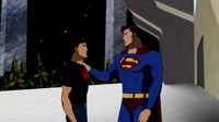 Superboy and Superman patch things up