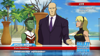 Lex Luthor defames the Outsiders