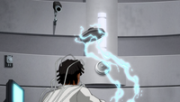Virgil reaches his limit while trying to lift the trash can lid.