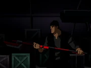 One of 's thugs holding an Apokoliptan staff.