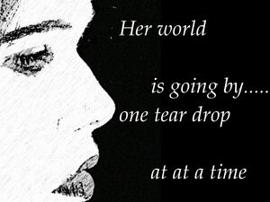 Tear-drops-her-world