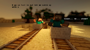 Stupid Steve and Herobrine chase 1