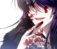 Servants of the House of Solon imagine Medea covered in blood.