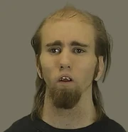 Cyraxx's mugshot in 2012, after he strangled Sally.