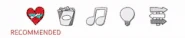The tab animations for each YouTube Kids tab: Recommended, Shows, Music, Learning, and Explore.
