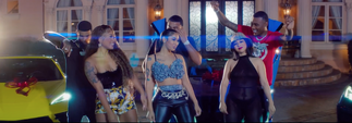 Left to Right: Trey and Senia, Clarence and Queen, and Ar'mon and Essy in the "Chanel" music video.