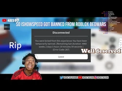 Speed crying over being banned on  Bedwars.