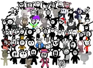 Collage of different fanart of Simon A.'s titular character, Baby Lamb