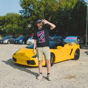 MrBeast with a 2014 Lamborghini Gallardo Spyder