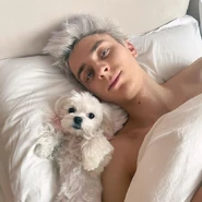 Vlad with his dog