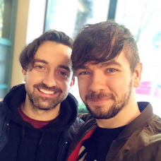 Jacksepticeye with director Jack Walsh.