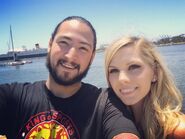 James with his girlfriend Hannah Pierre at Long Beach, California on 7/2/17